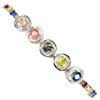 Image 2 : Natural Multi Color Sapphire & Ruby Bracaelet