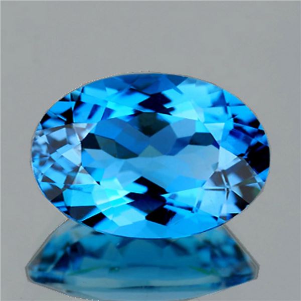 Natural Swiss Blue Topaz 11x8 MM {Flawless-VVS1}