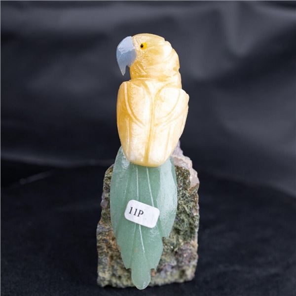 Natural Stone Handcarved Quartz Bird