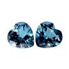 Image 1 : Natural London Blue Topaz Heart  Pair [Flawless-VVS]