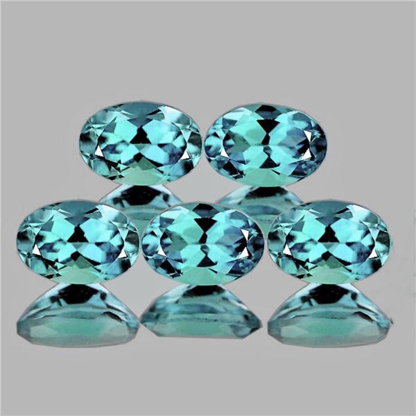 Natural Paraiba Green Blue Apatite 5 Pcs(Flawless-VVS)