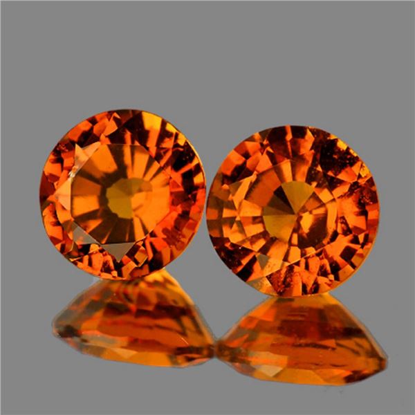 Natural Mandarin Orange Spessartite Garnet Pair {VVS}