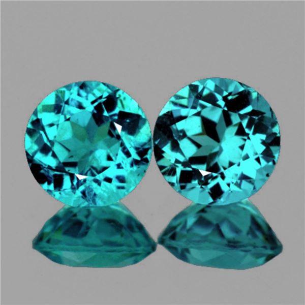 Natural Paraiba Green Blue Apatite Pair  {VVS}