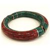 Image 1 : Natural Tibet Hand Made Coral & Turquoise Bangle