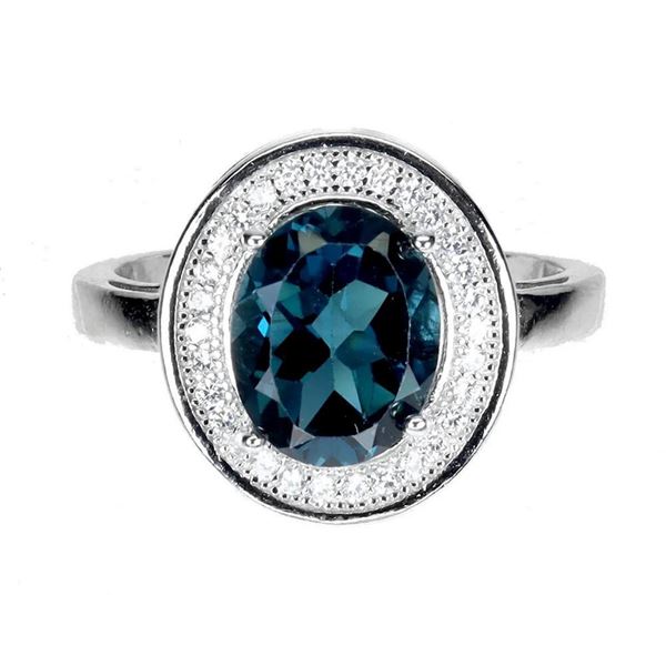 Natural London Blue Topaz Ring