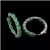 Image 2 : Natural Colombian Emerald Earrings