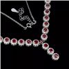 Image 2 : Natural Pigeon Blood Red Ruby Necklace