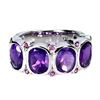 Image 1 : Natural Amethyst Rhodolite Ring