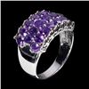 Image 2 : Natural Amethyst Rhodolite Garnet Ring