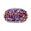 Image 2 : Natural Rhodolite Amethyst Citrine Ring