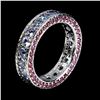 Image 1 : Natural Tanzanite Rhodolite Garnet Eternity Ring