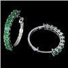Image 2 : Natural Colombian Green Emerald Earrings