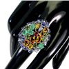 Image 2 : Natural Unheated  Citrine Emerald Tourmaline Ring