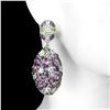 Image 1 : Natural  Rhodolite Garnet Aquamarine Peridot Earrings
