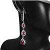Image 1 : Natural Pigeon Blood Red Ruby Earrings