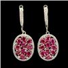 Image 1 : Natural Pigeon Blood Red Ruby Earrings