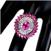 Image 2 : Natural Oval Pink Topaz Ring