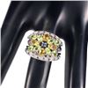 Image 3 : Natural Citrine Peridot Rhodolite Garnet Ring