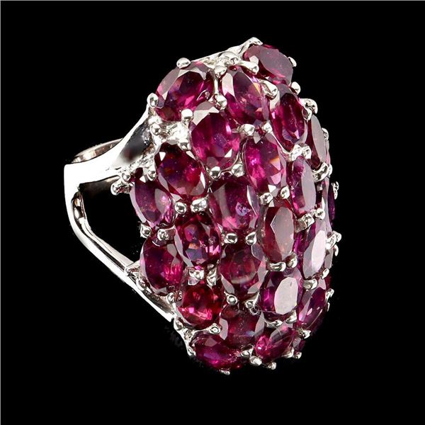 Natural African Rhodolite Garnet Ring