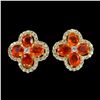 Image 1 : Natural Mexican Orange Opal Earrings
