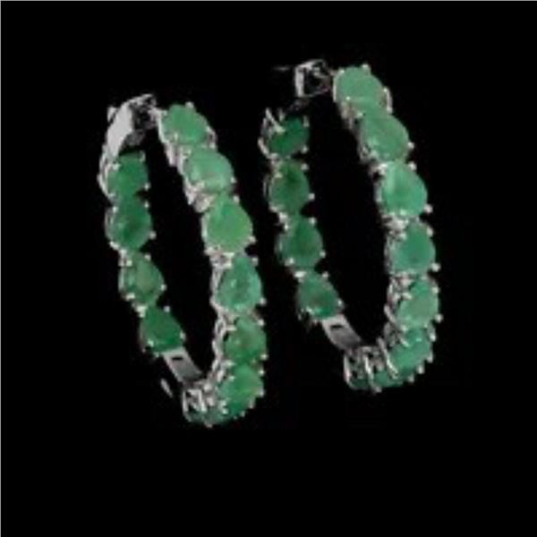 Natural Colombian Emerald Earrings