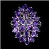 Image 1 : Natural Unheated Amethyst & Tanzanite  Ring