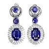 Image 1 : Natural Royal Blue Sapphire Earrings