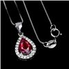 Image 2 : Natural Pigeon Blood Red Ruby Necklace