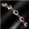 Image 2 : Natural Pigeon Blood Red Ruby Bracelet