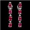 Image 1 : Natural Pigeon Blood Red Ruby Earrings