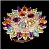 Image 2 : Natural Amethyst Citrine Topaz Ring