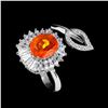 Image 2 : Natural Orange Opal Ring