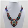 Image 1 : Tibet Natural Stone Tribal Queen Royal Necklace