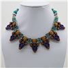 Image 1 : Tibet Natural Stone Tribal Queen Royal Necklace