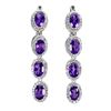 Image 1 : Natural  Purple Amethyst Earrings