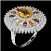 Image 1 : Natural Citrine Topaz Peridot Ring