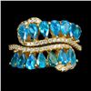 Image 1 : Natural Brazil Rare Blue  Apatite Ring