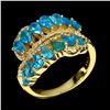 Image 2 : Natural Brazil Rare Blue  Apatite Ring