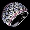 Image 2 : Natural  Tanzanite Rhodolite Garnet Ring
