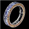 Image 1 : Natural Tanzanite & Sapphire Eternity Ring