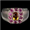 Image 1 : Natural Citrine  Rhodolite Garnet Earrings