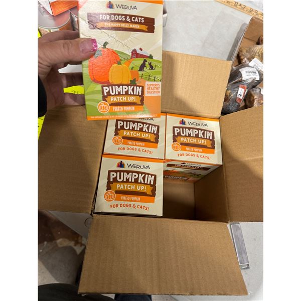 Puréed pumpkin for dogs and cats