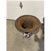 Image 2 : Cast iron planters one has damage