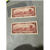 Image 2 : Two 1954 two dollar bills
