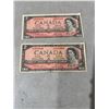 Image 1 : Two 1954 two dollar bills
