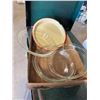 Image 1 : Pyrex pie plates and tin enamel plates