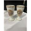 Image 1 : 2 French porcelain goblets with birds