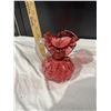Image 2 : Fenton Cranberry glass vase with handle