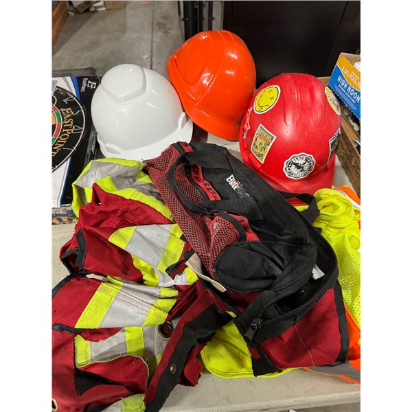 Vests, hard hats