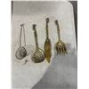 Image 1 : Antique possibly  sterling silver serving utensils unmarked